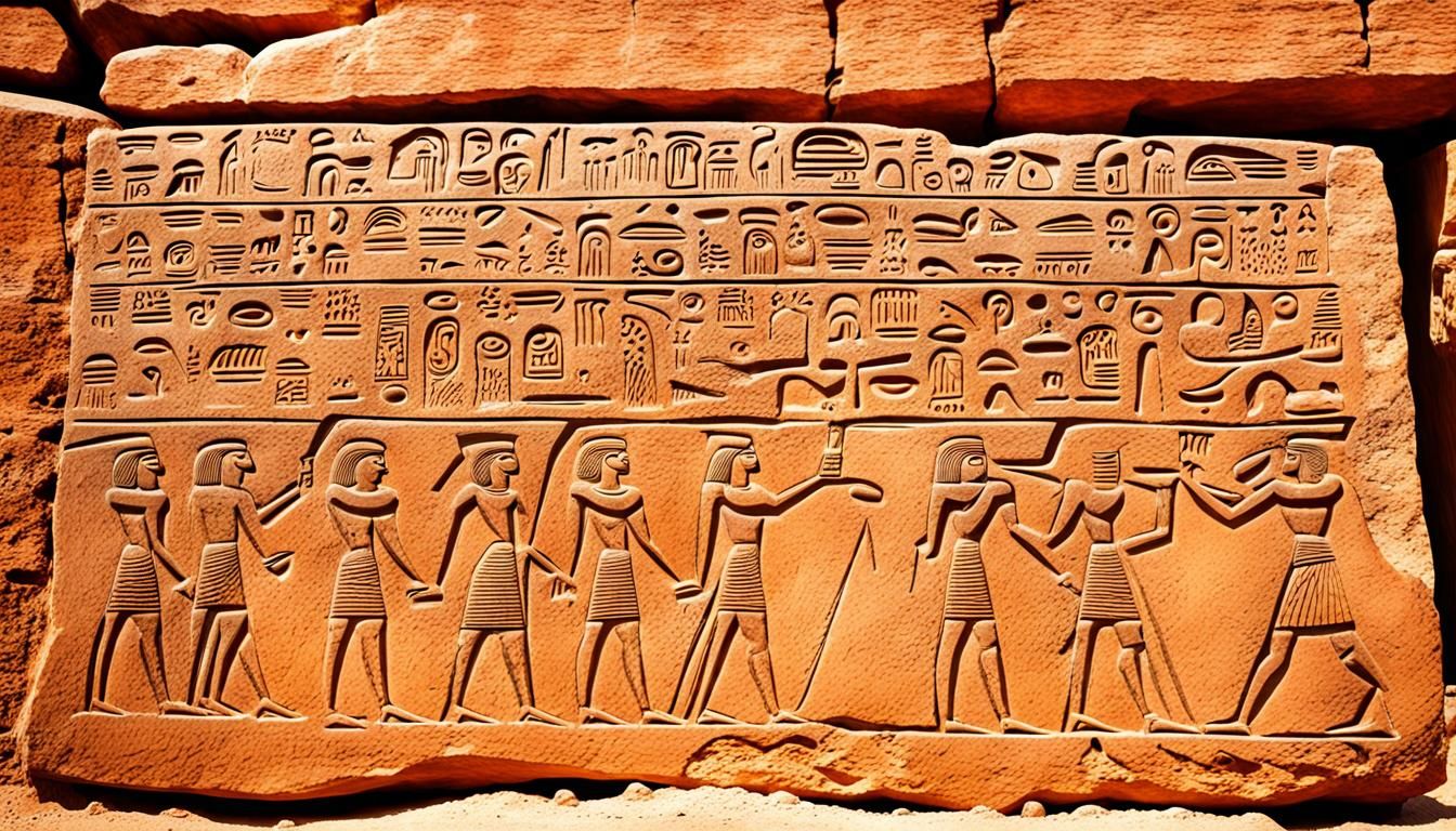ancient hieroglyphs from an alternate universe carved in sto...
