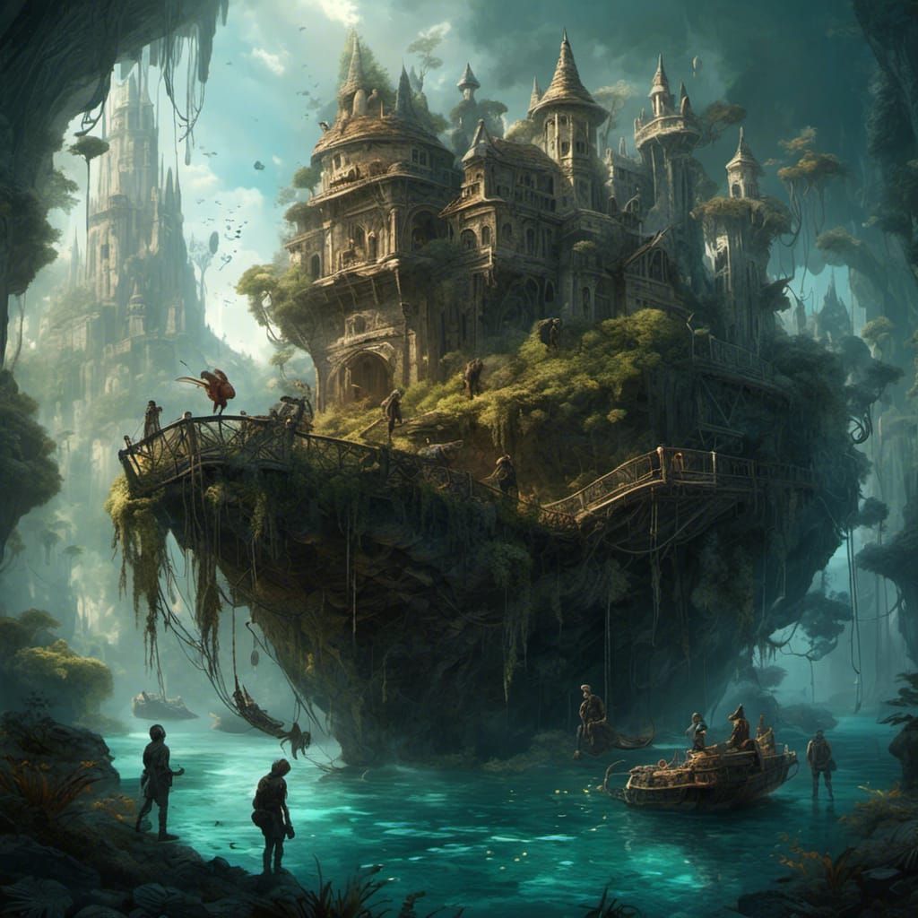 Enigmatic Creatures in Sci-Fi Fantasy World