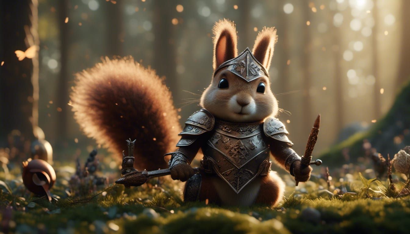 Medieval Squirrel King vs Rabbit Lord Battle