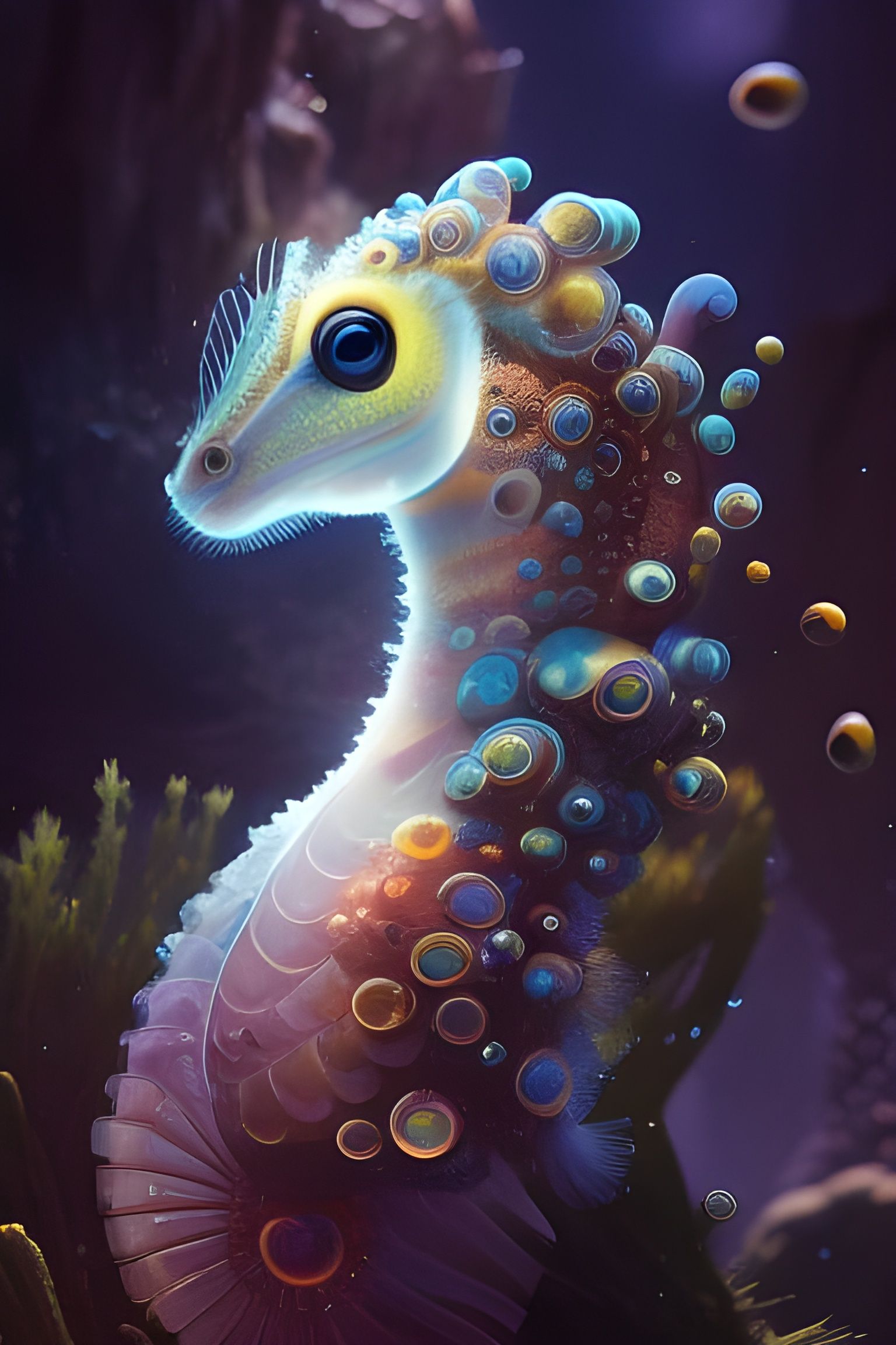 Luminous seahorse