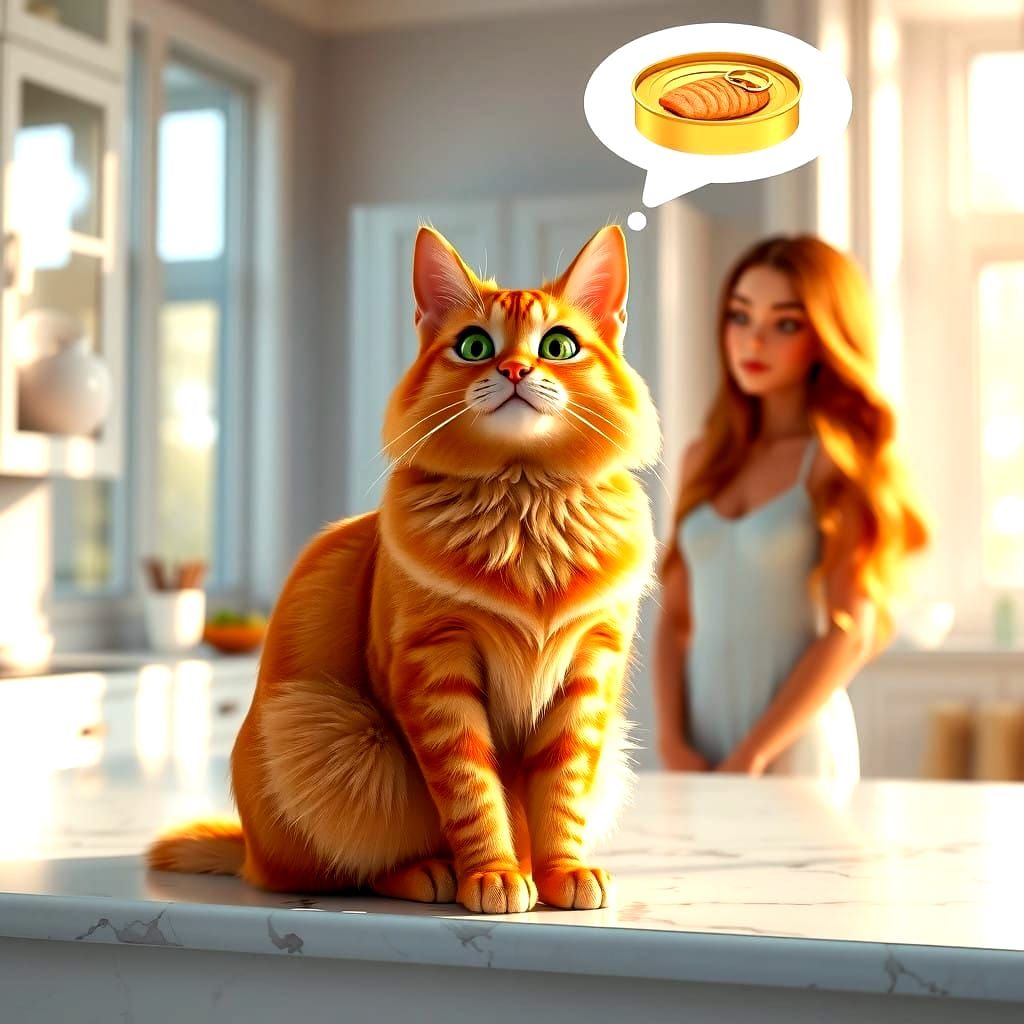 Pixar-Style Cat Transmits Tuna Vision to Owner