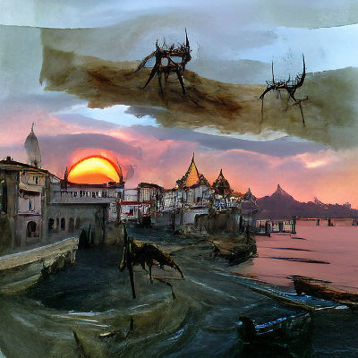 Balmora Sunset: Morrowind Concept Art