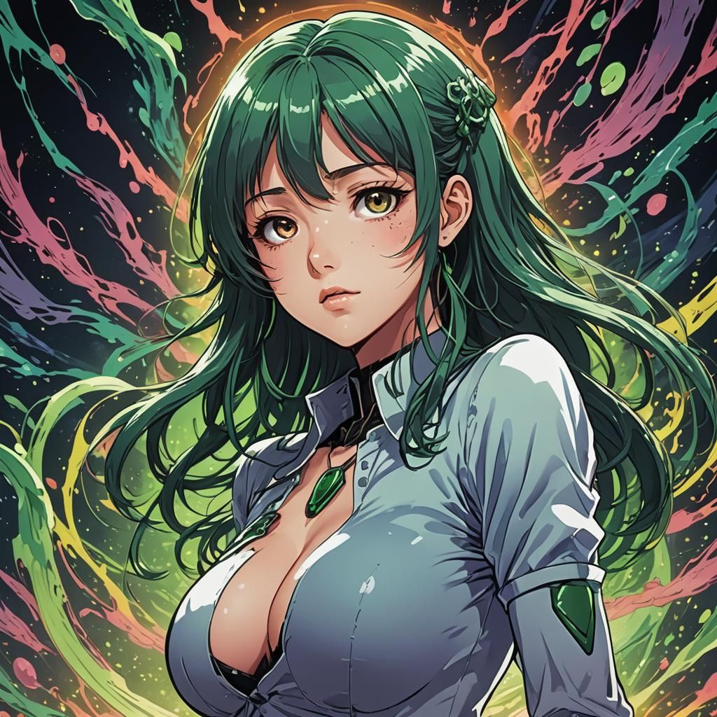 Anime-Style Manga Scan in Cel-Shaded Style