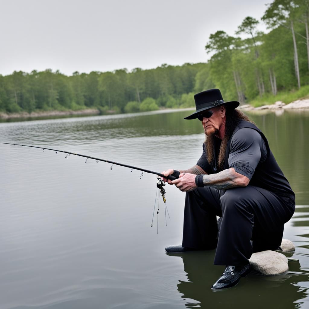 The Undertaker Fishing: Digital Fan Art