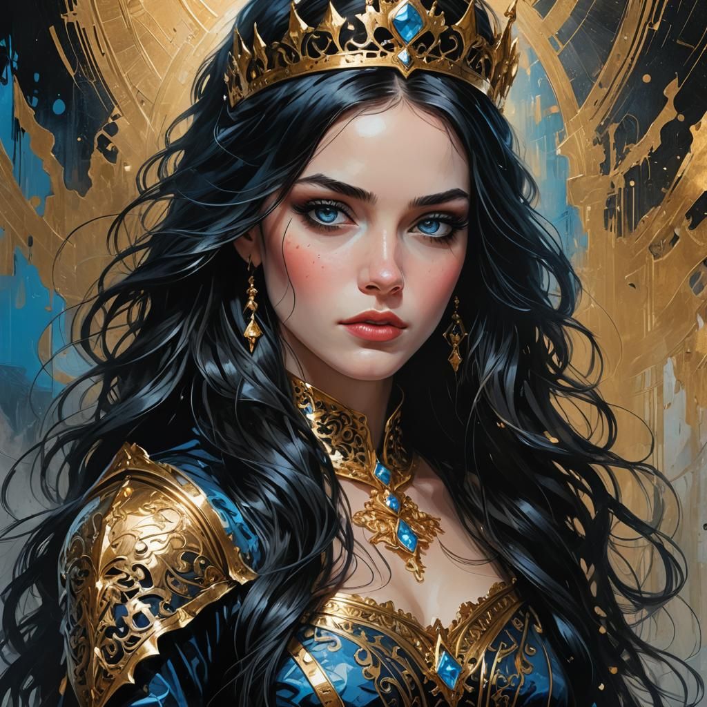 Gothic Dark Fantasy Princess in Sunlight