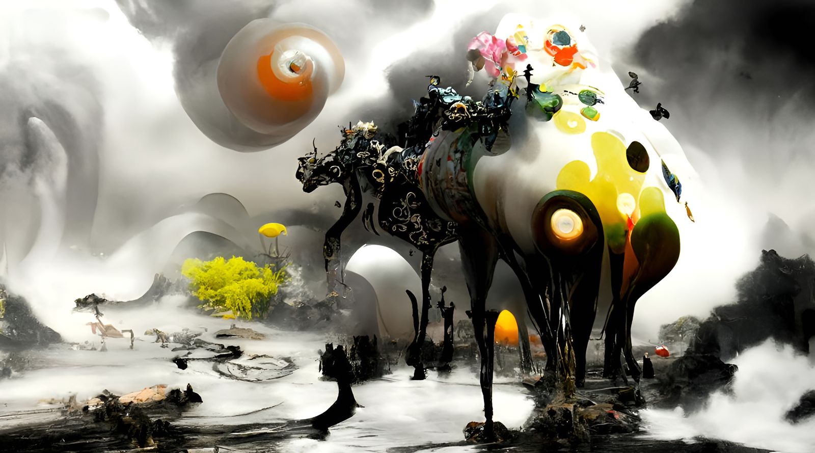 Surreal Nuclear Alice in Wonderland Landscape