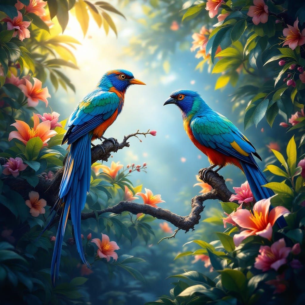 Vibrant Birds of Paradise in Tropical Paradise