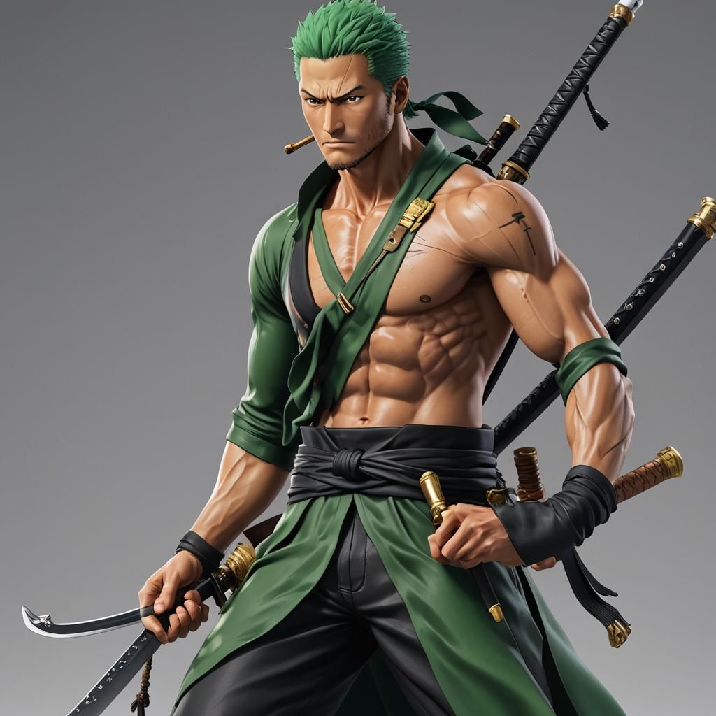 Roronoa Zoro: 3D Anime Art