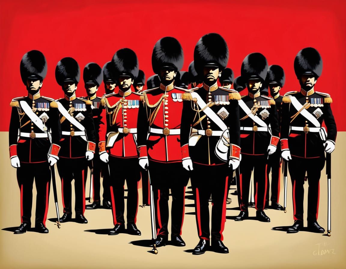 Modern Pop Art of the Queen's Guard