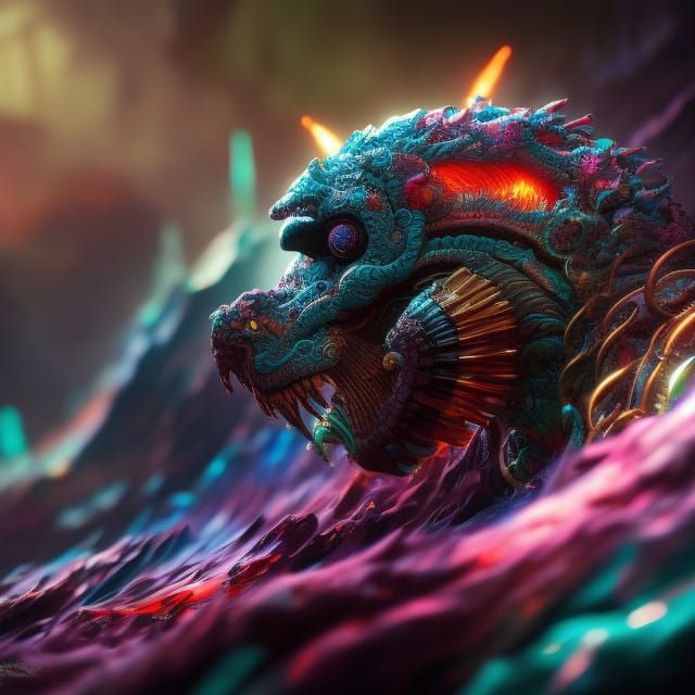 Fractal Ocean Wave Digital Illustration