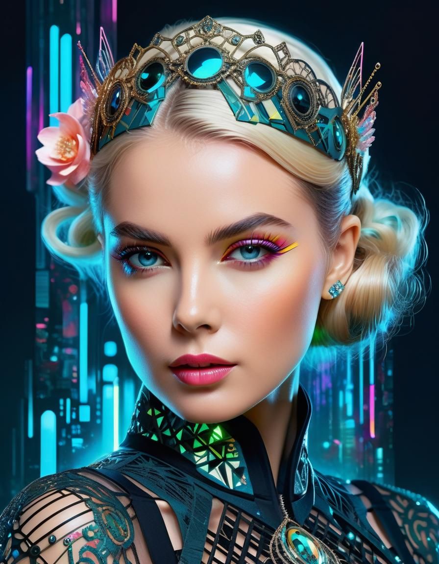 Grace Kelly - Cyberpunk Style