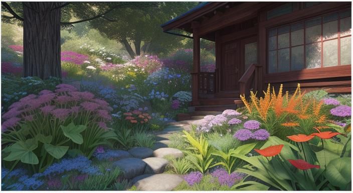 Kaleidoscopic Meadow Ink Illustration in Unreal Engine 5