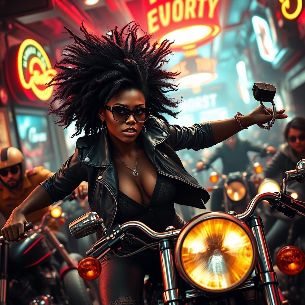 Afro-Punk Biker Bar Goddess