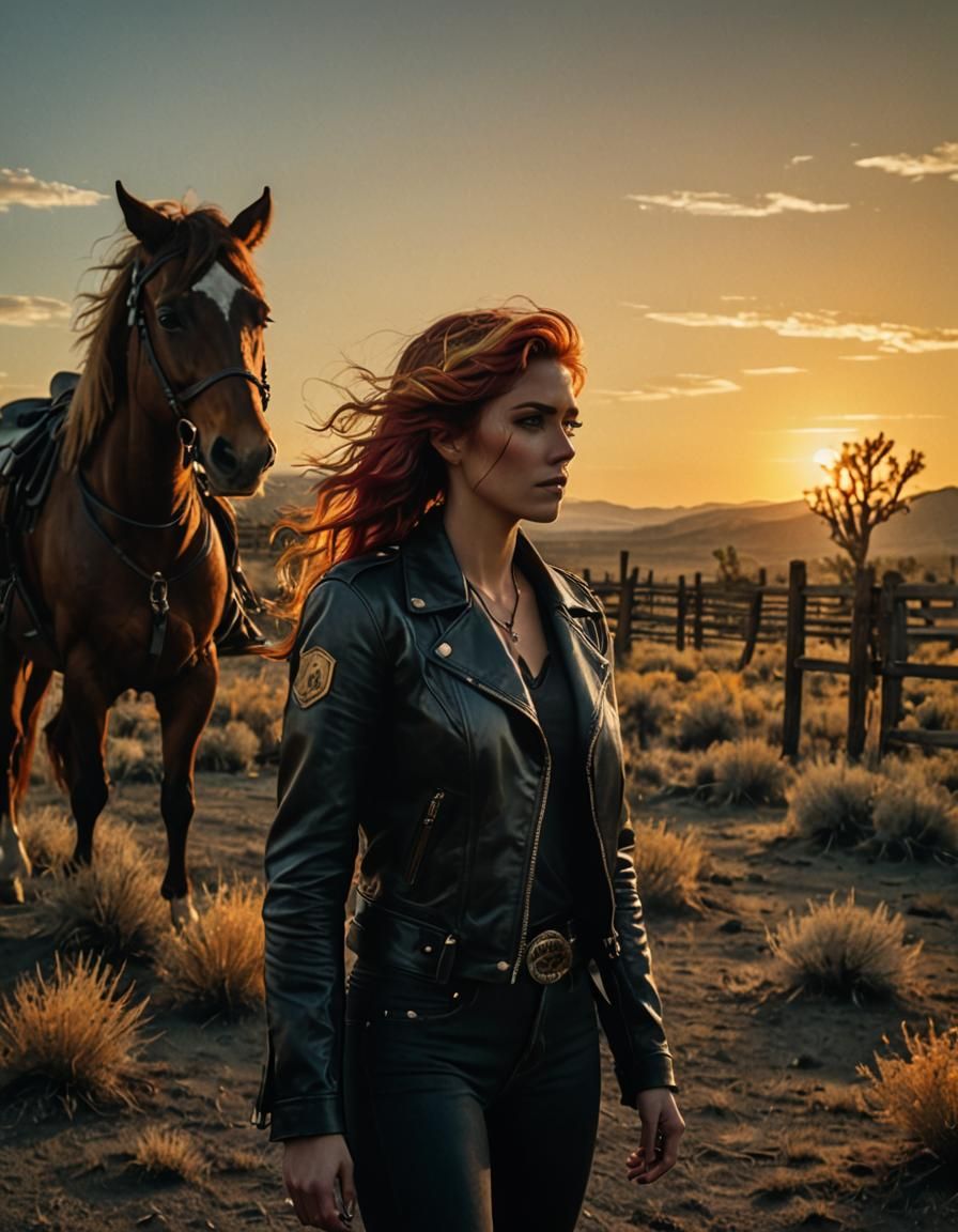 Sunset Shimmer as Cowboy in Vintage Film