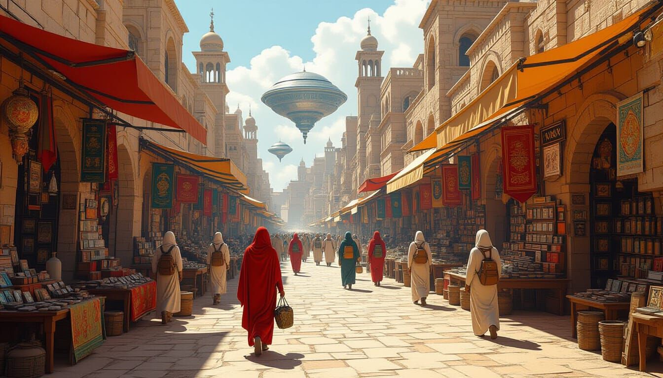 Alien Market in Holy City: Concept Art
