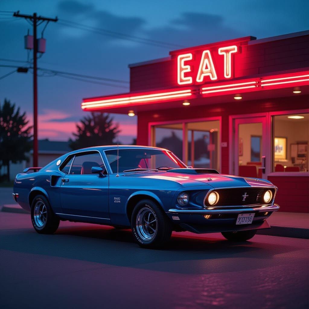 Gleaming 1969 Mustang Boss 429 by Neon Diner