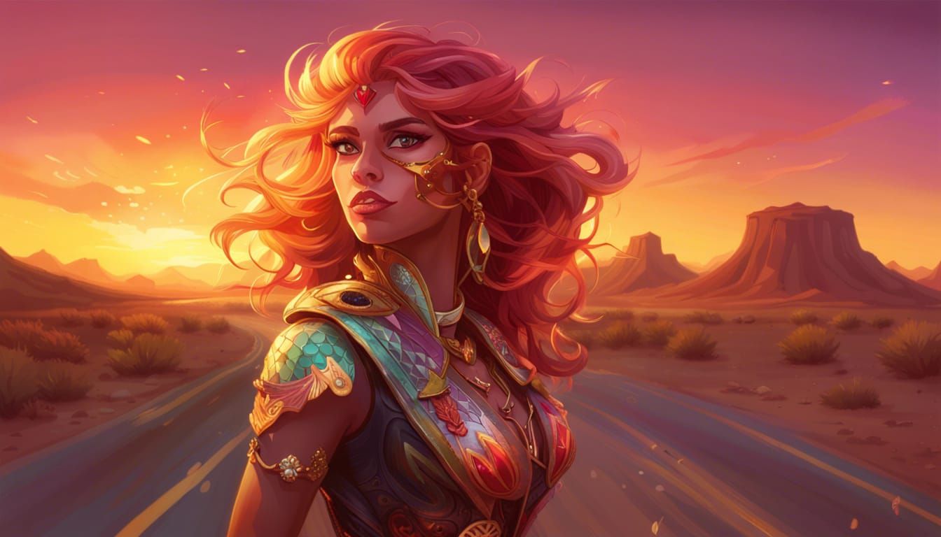 Sunset Shimmer Seeks a Ride in Desert Sunset