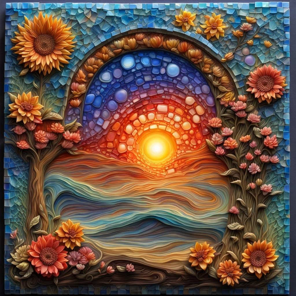 Mixed Media Mosaic Art with Soap Carving