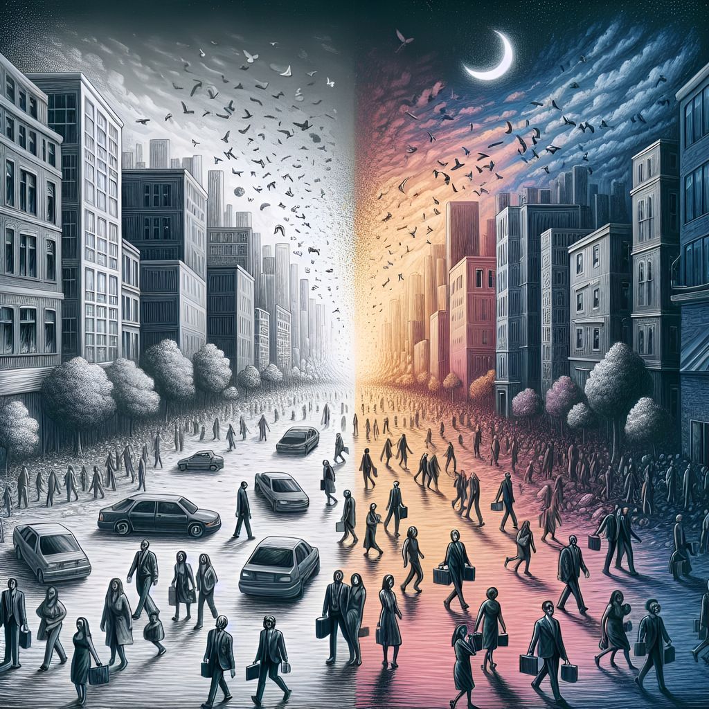 Metaphorical Transition to Blindness in Artistic Rendering