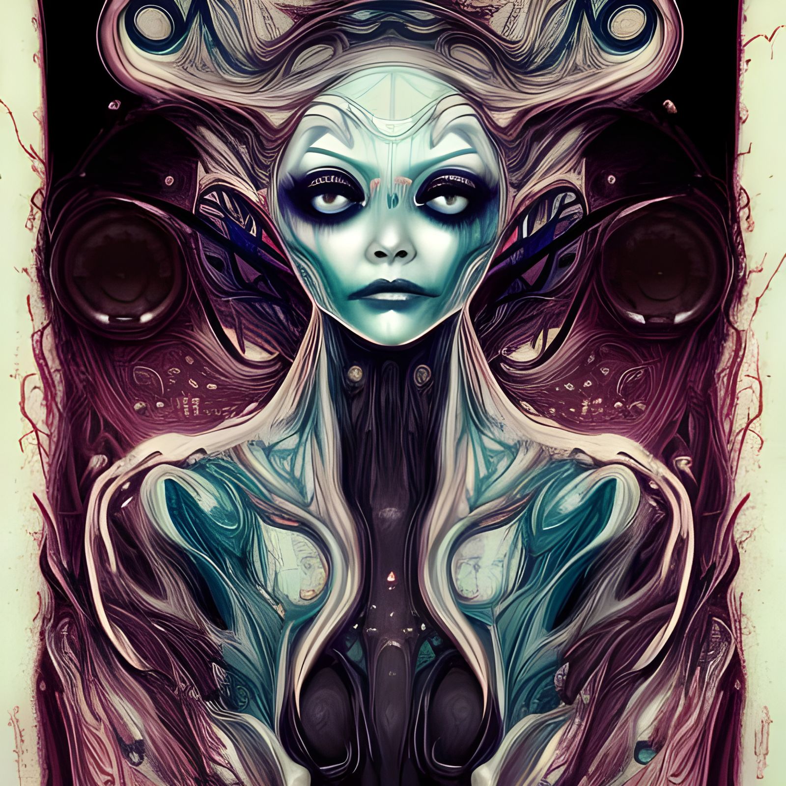 Biohazard Woman in Quantum Mechanics Style