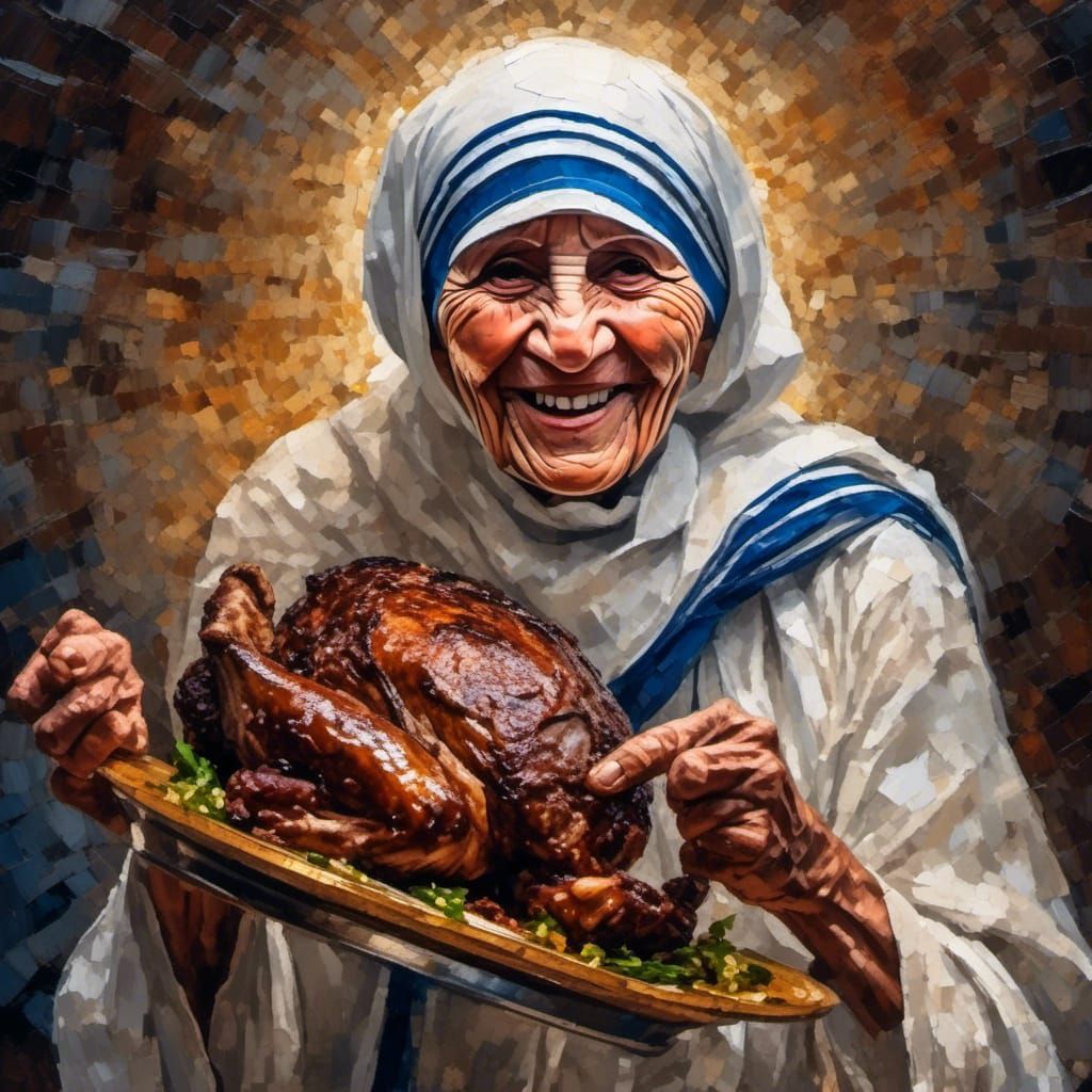 Mother Theresa Loves Fried Turkey