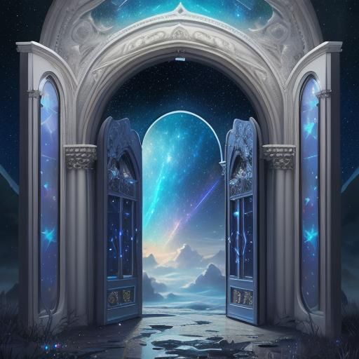 Iridescent Gateway to a Celestial Dreamscape