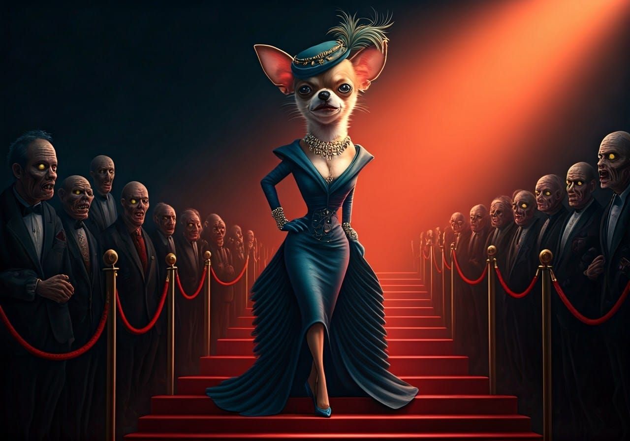 Exaggerated Satire of Paparazzi Culture