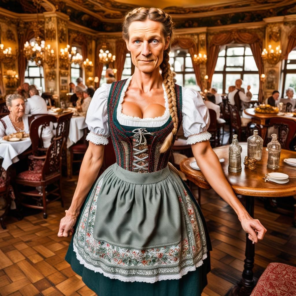 Not the German waitress you expected at the Octoberfest
