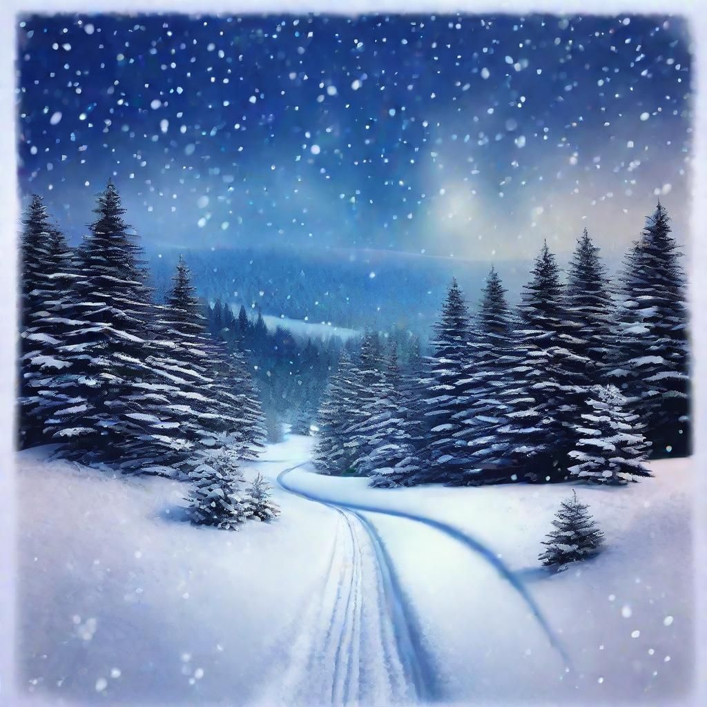 AI Image of a Snowy Landscape