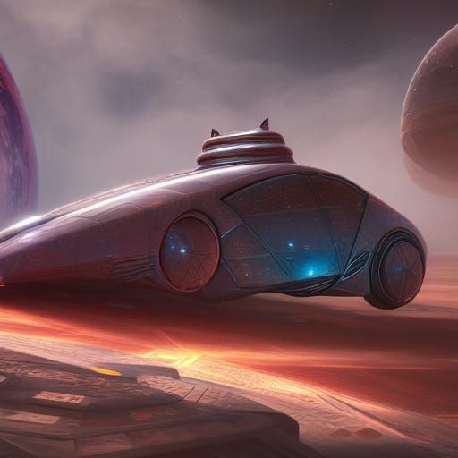 Futuristic Space Car Concept Art