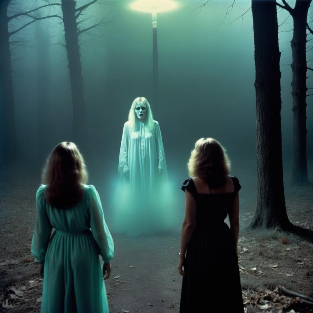 Terrifying Spirit Looms in 80s Color Photo