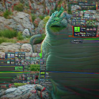 AI Interpretation of a Mountain Landscape