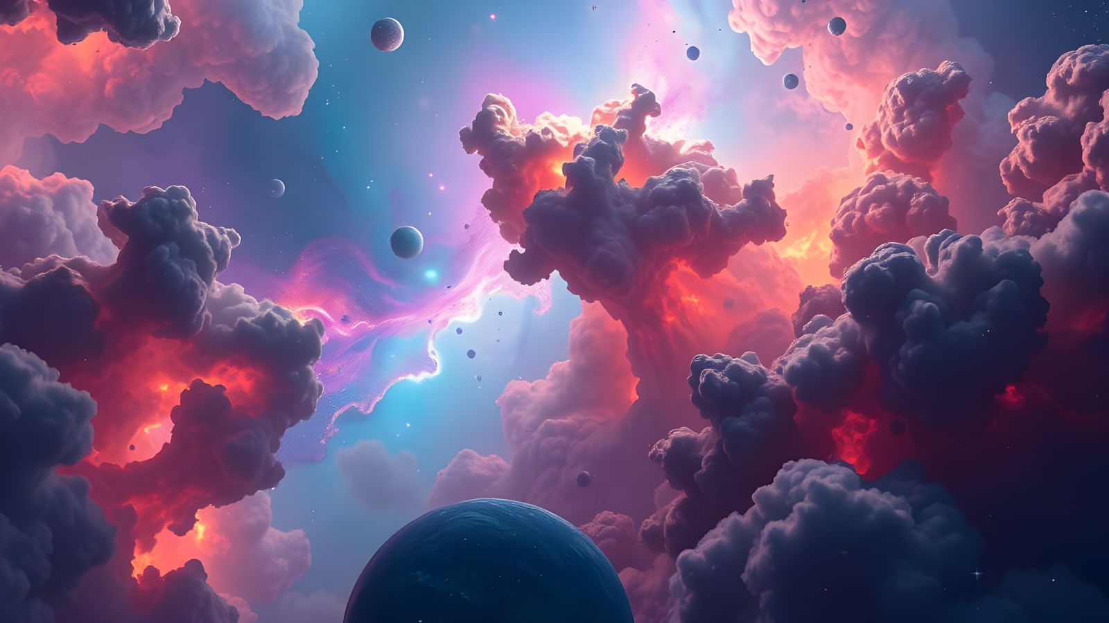 Majestic Cosmic Nebula Unfolds in Vibrant, Ultra-Detailed Be...