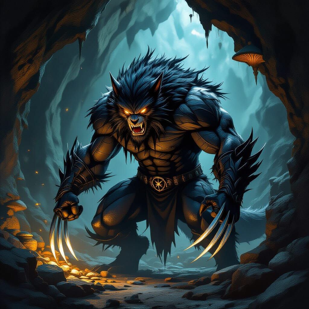 Wolverine Dragon Hybrid Protects Artifacts in Dark Fantasy A...