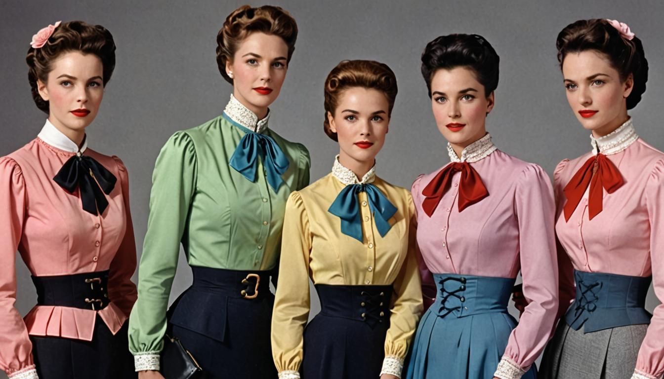 Elegant Women in Formal Attire with Hourglass Figures