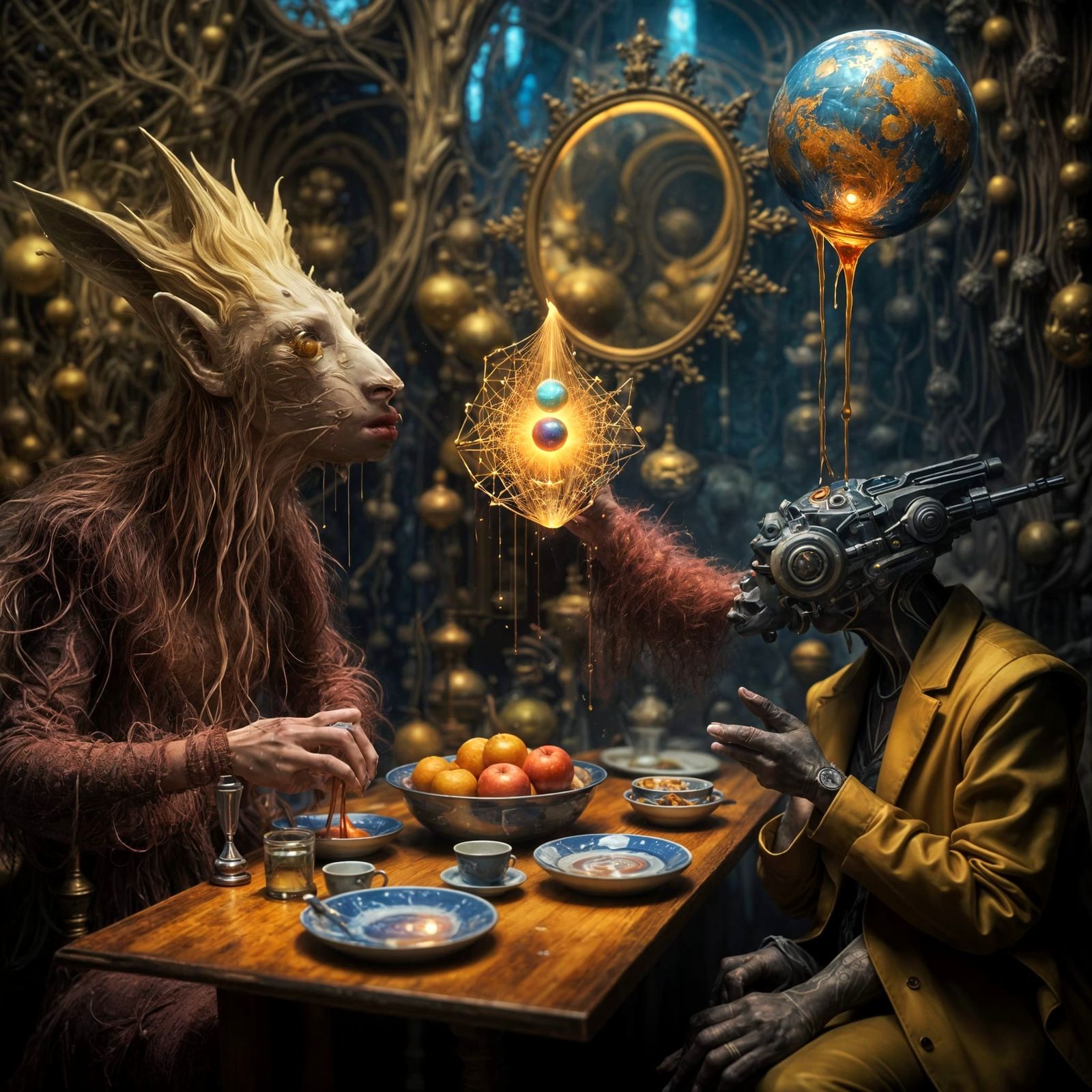 Surreal Reality Drips Through Spacetime in Vivid Colors