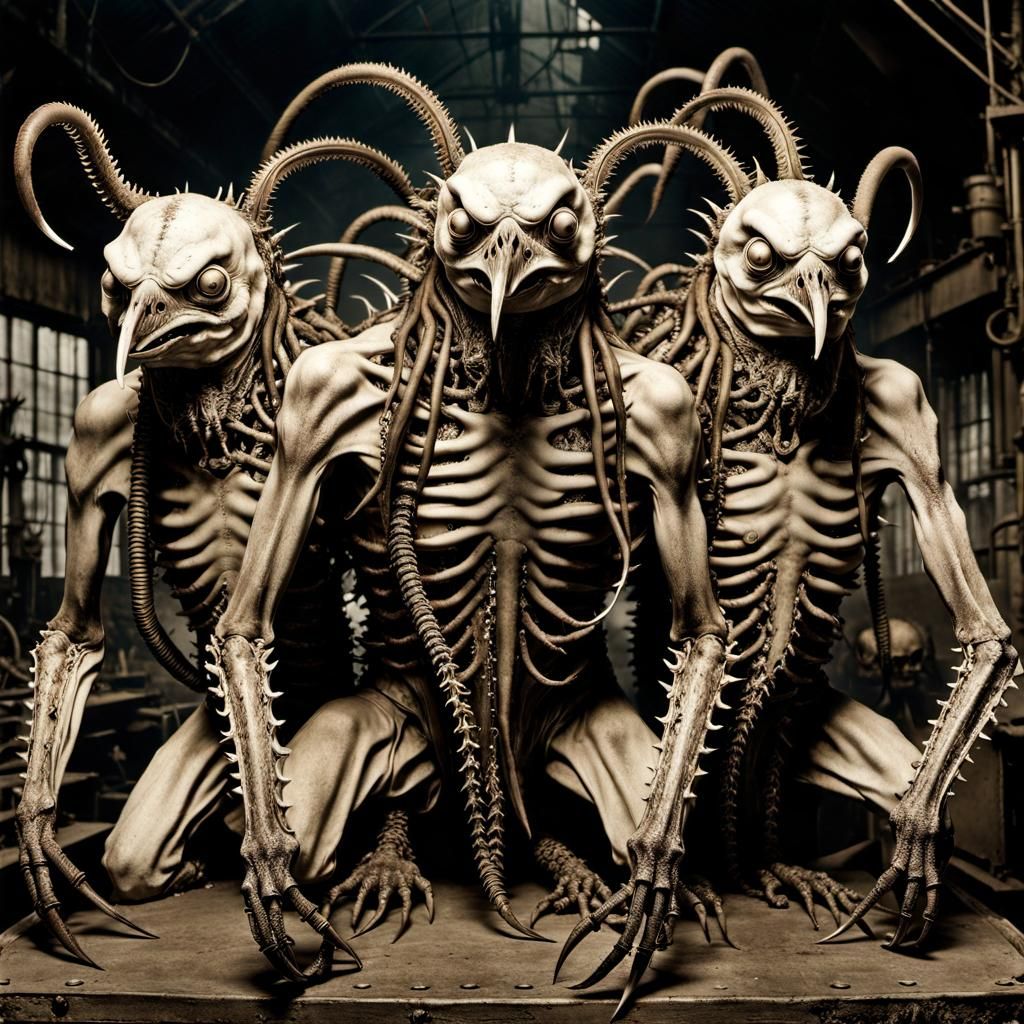 Repulsive Undead Abomination in Derelict Penguin Factory