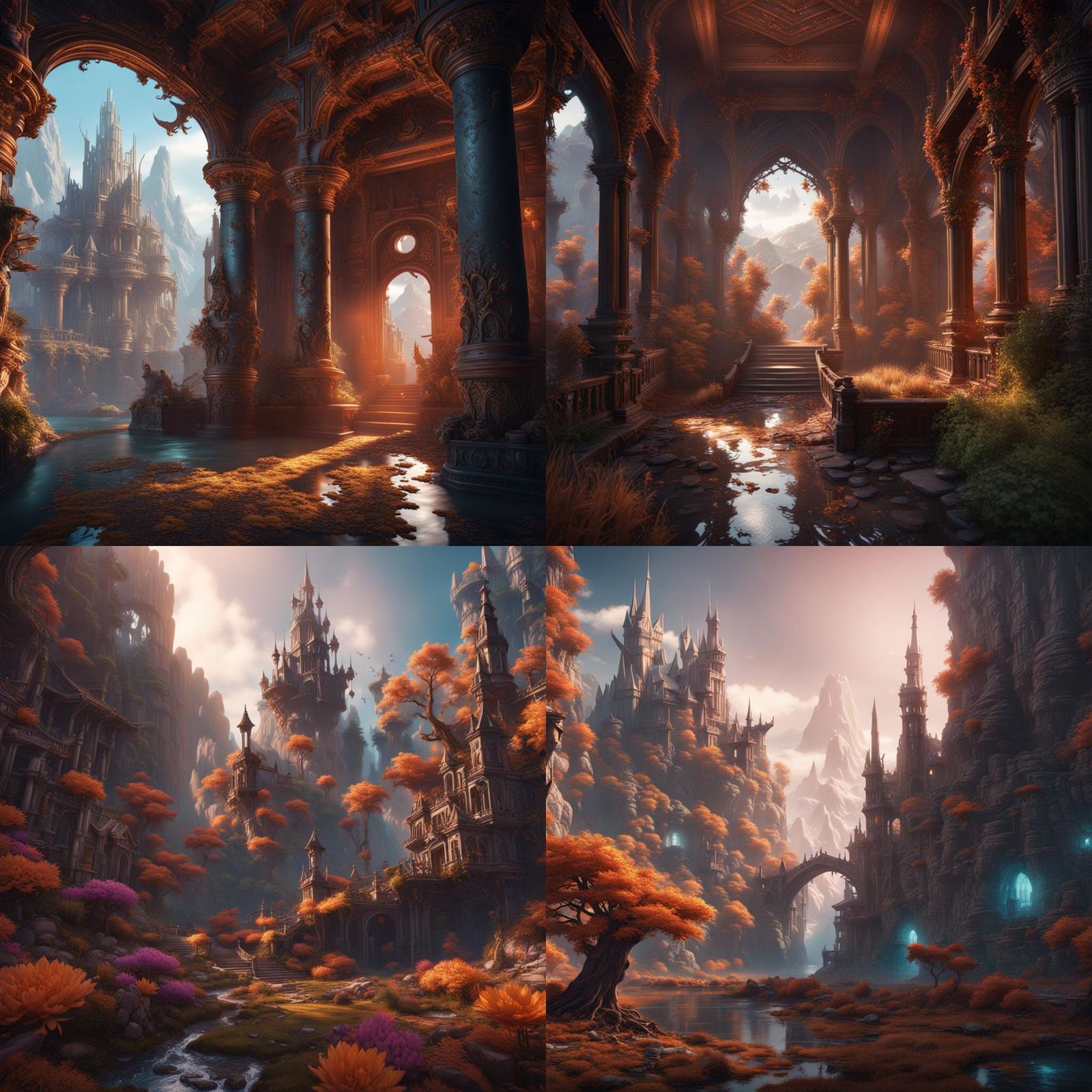 Fantastical Matte Painting with Intricate Details