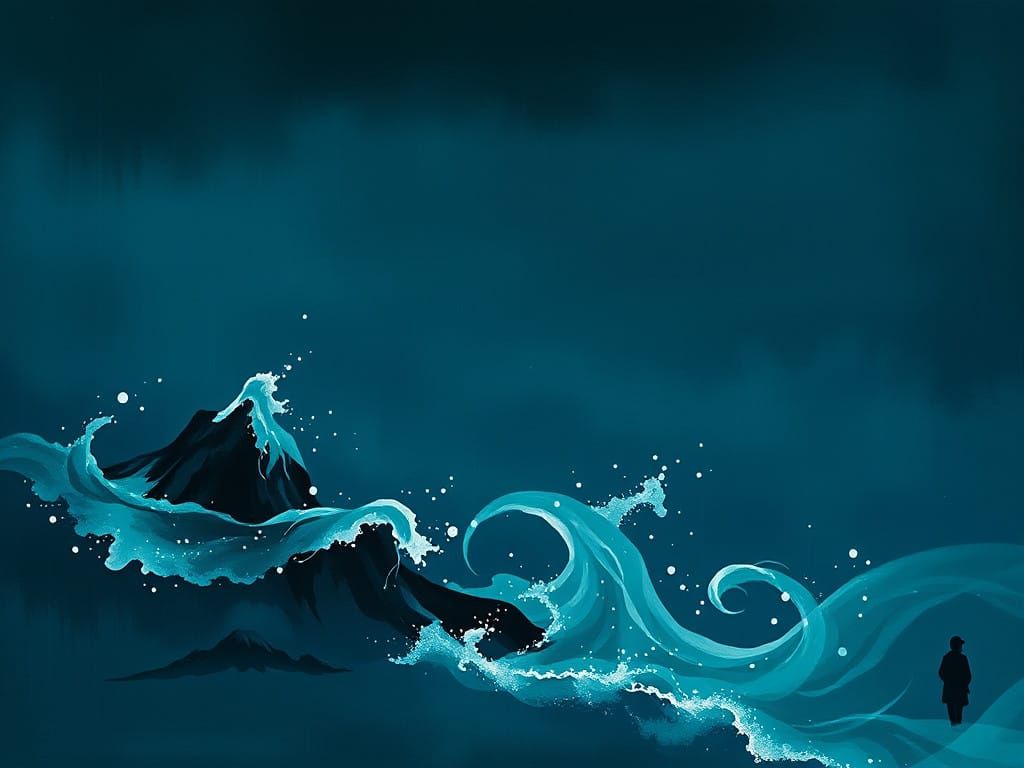 Vanishing Scene in Dark Turbulent Waters