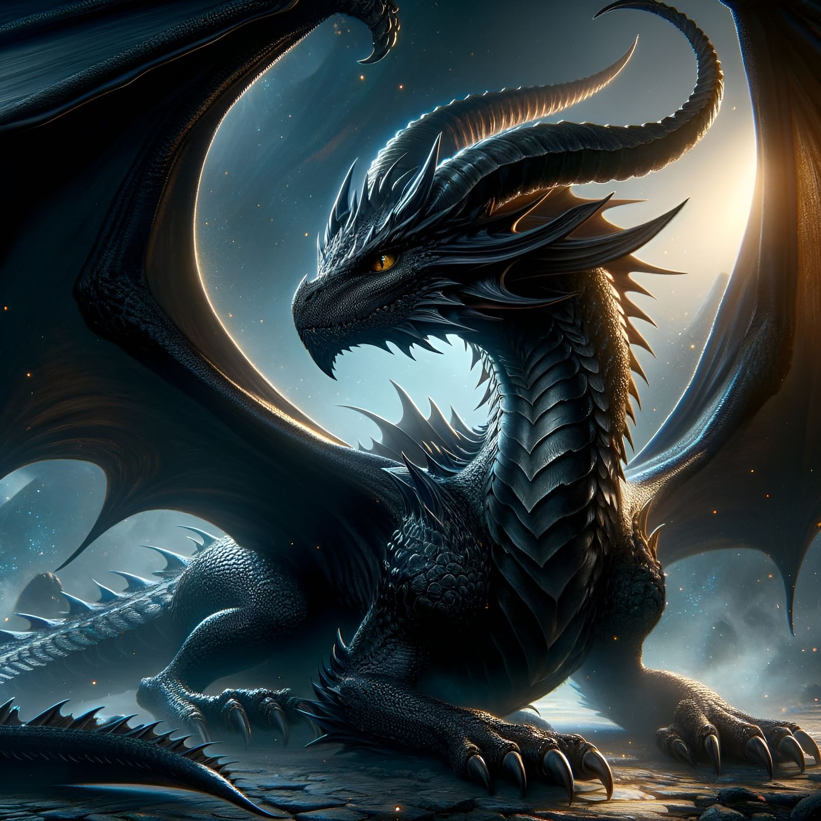 Young Black Dragon in Dungeons and Dragons