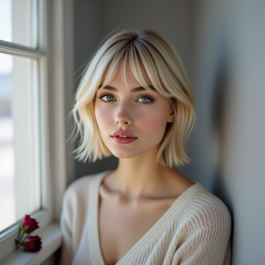 Intense Portrait of a Woman in Cinematic Style