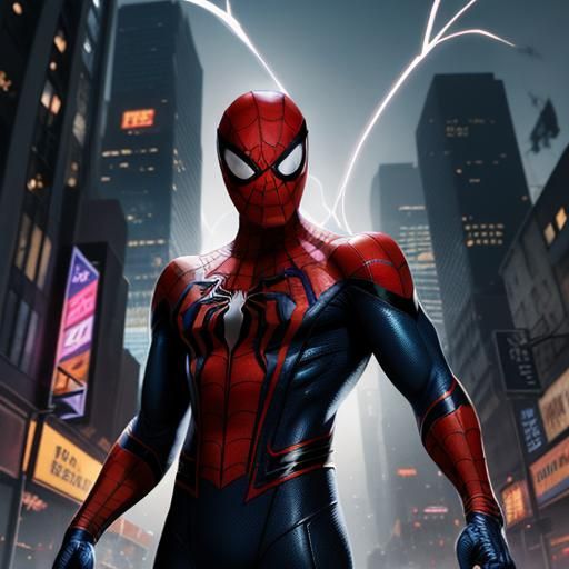 Spider-Man Symbiote Suit Smash in Comic Art