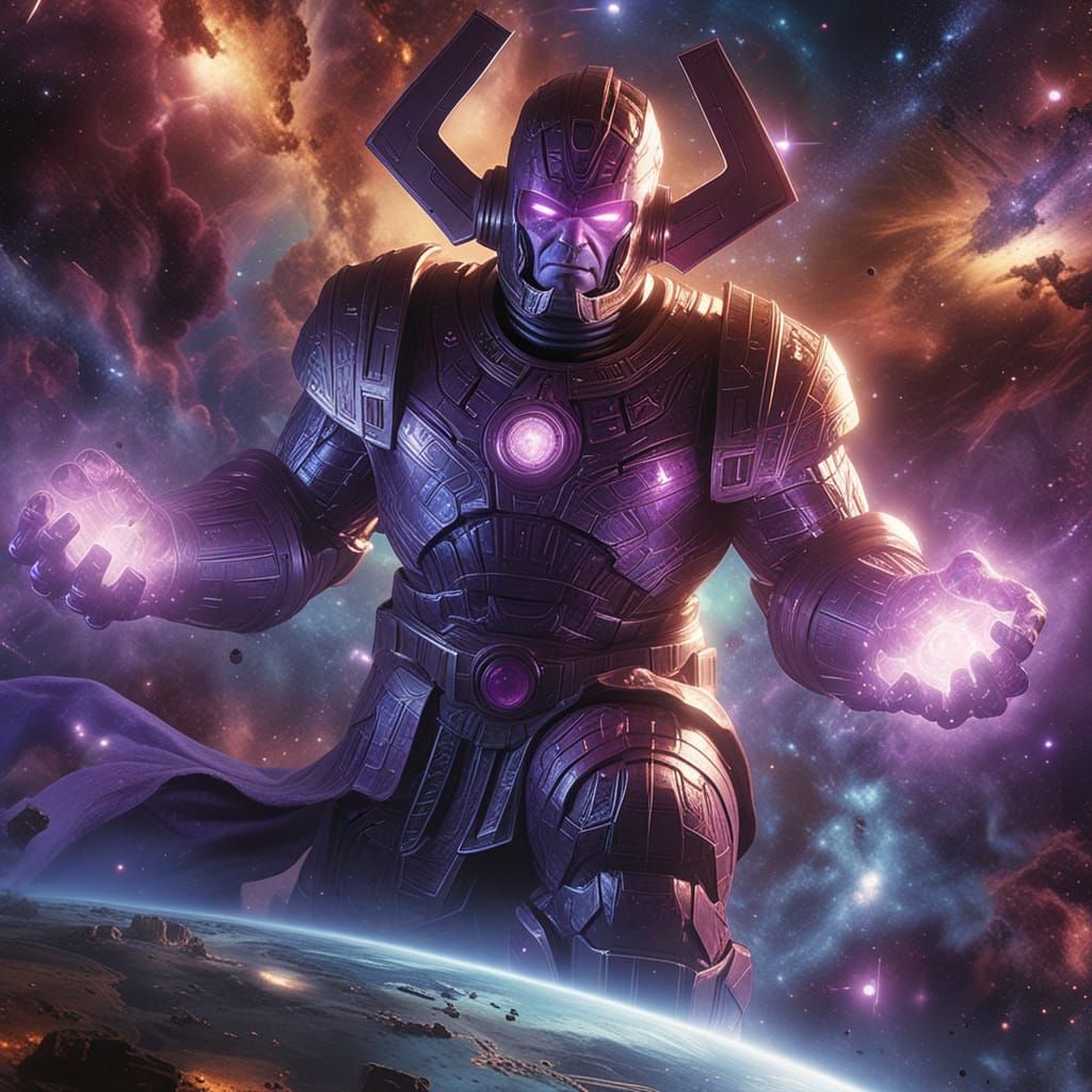 World devourer about to feast on a dying planet