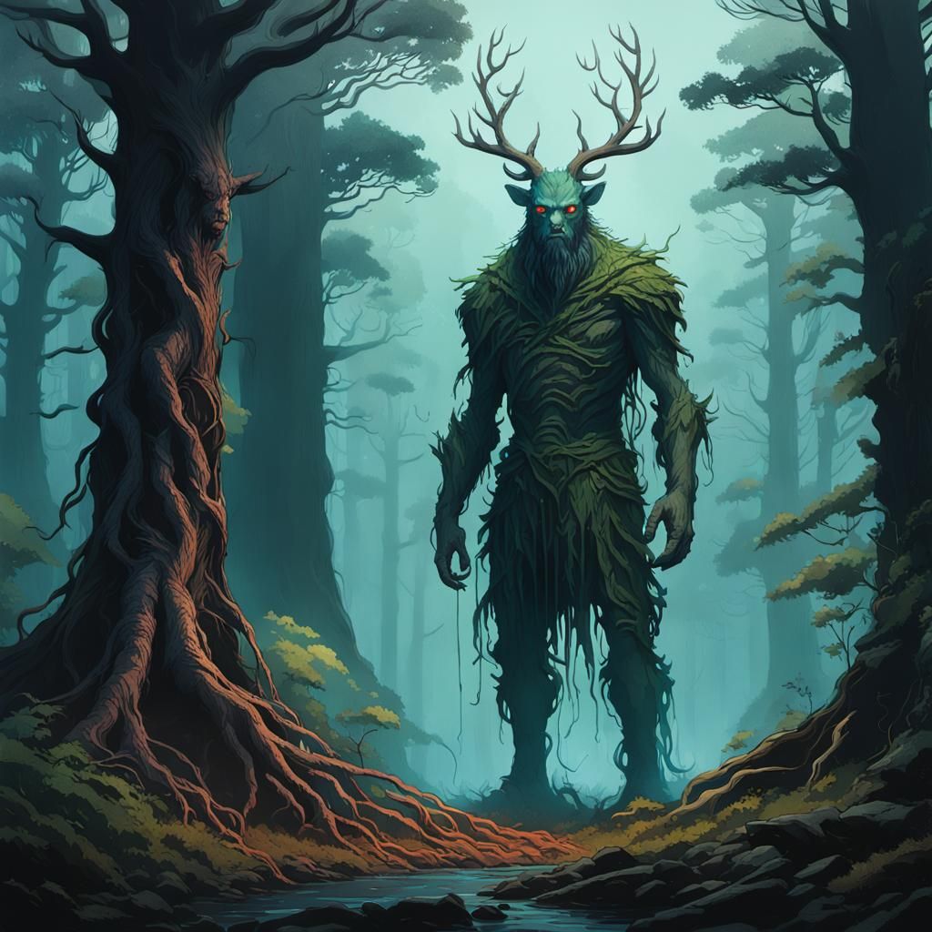 Forest Guardian in Hyperrealistic Concept Art