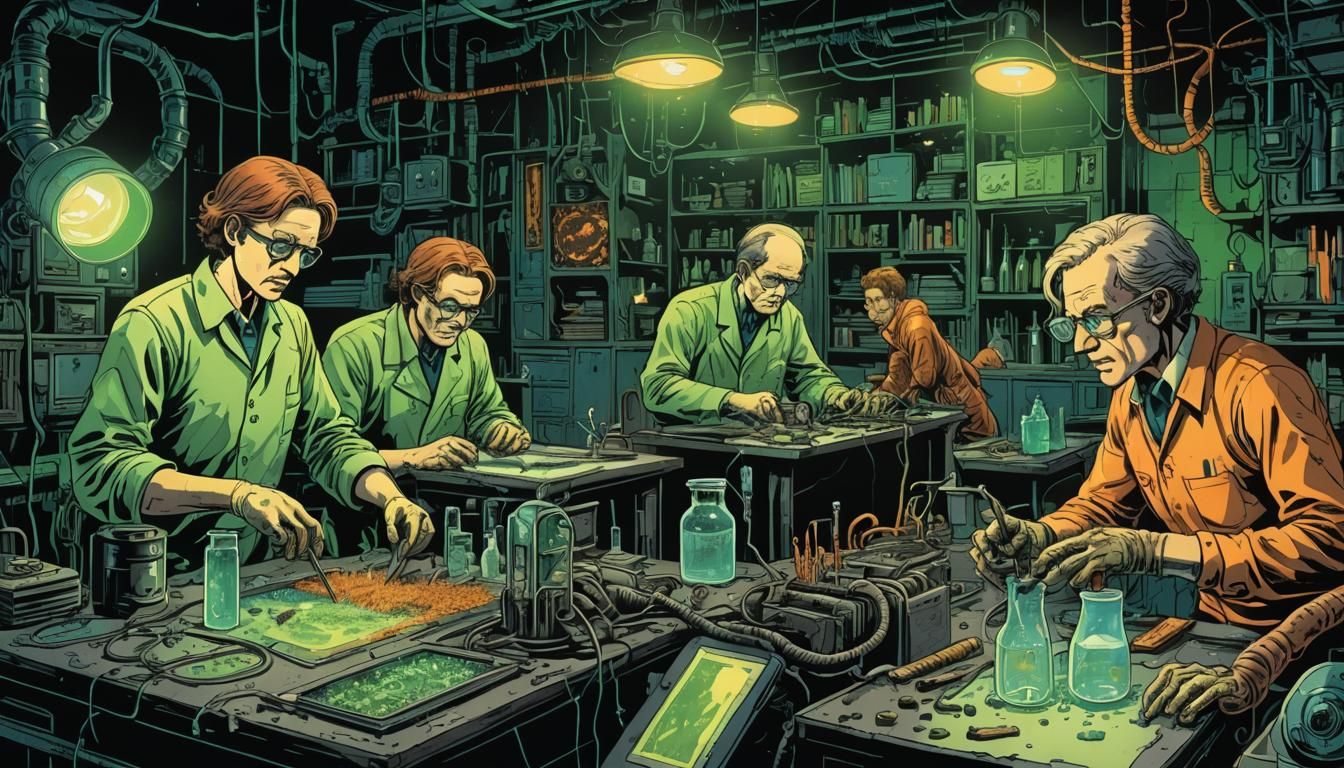 Scientists Transform in Gritty Polish Comic Art