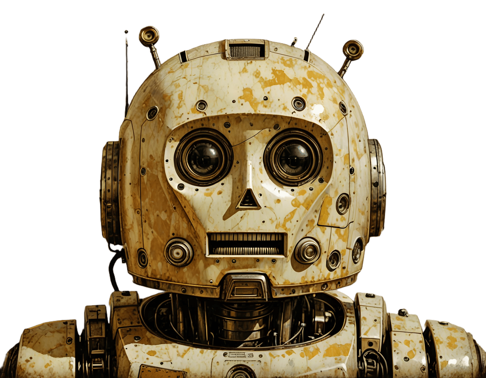 Vintage Robot on Venus: Oil Painting