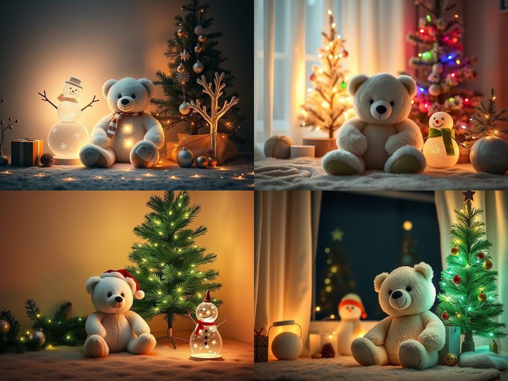 Cosy Winter Night Scene in Soothing Hues