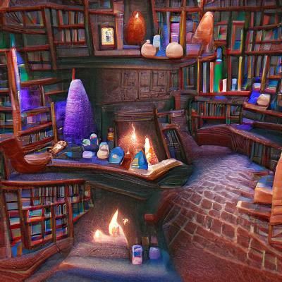 Enchanted Wizard's Study in 3D