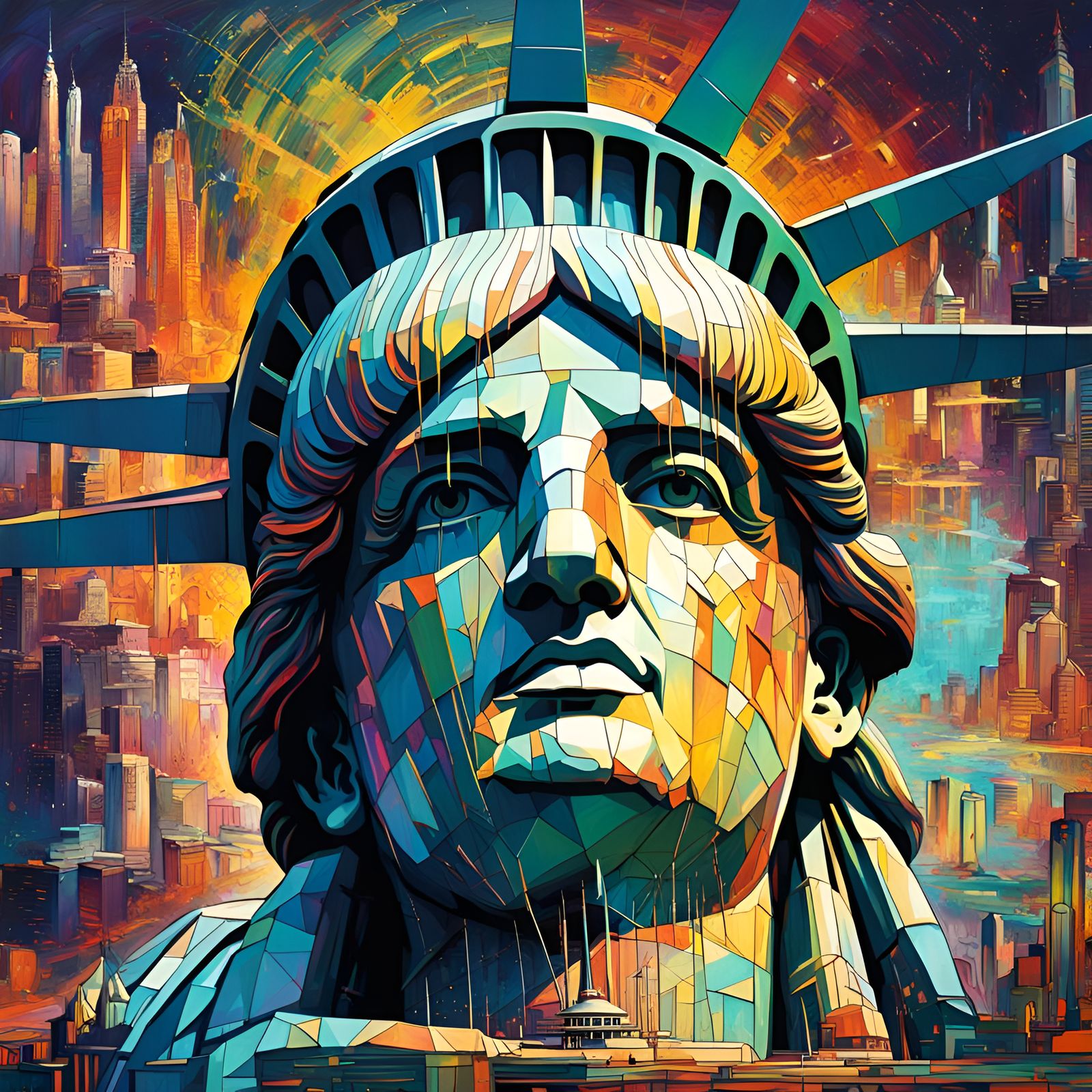 Statue of Liberty Abstraction