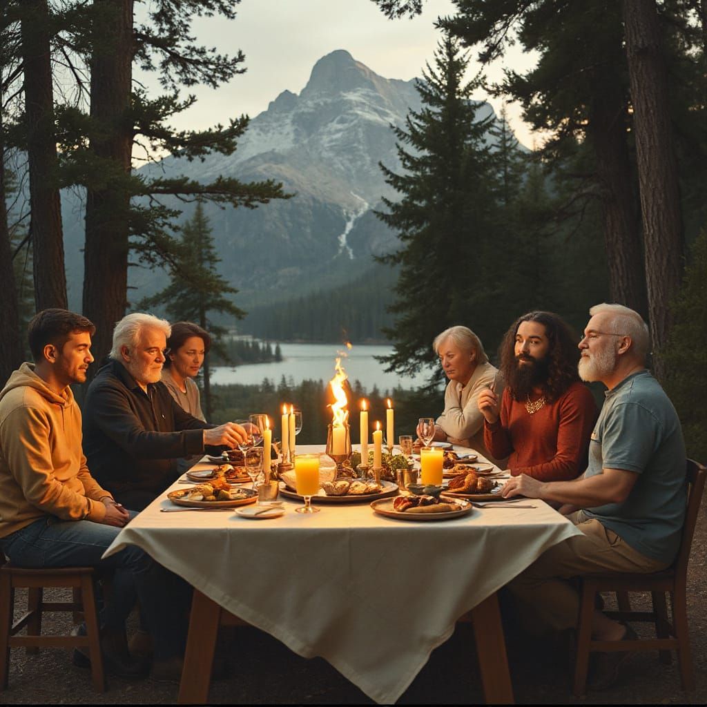 The Last Supper as a Joyful Outdoors Picnic